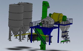 高效節能的干粉砂漿生產線 打造20萬噸與30萬噸預拌砂漿設備解決方案